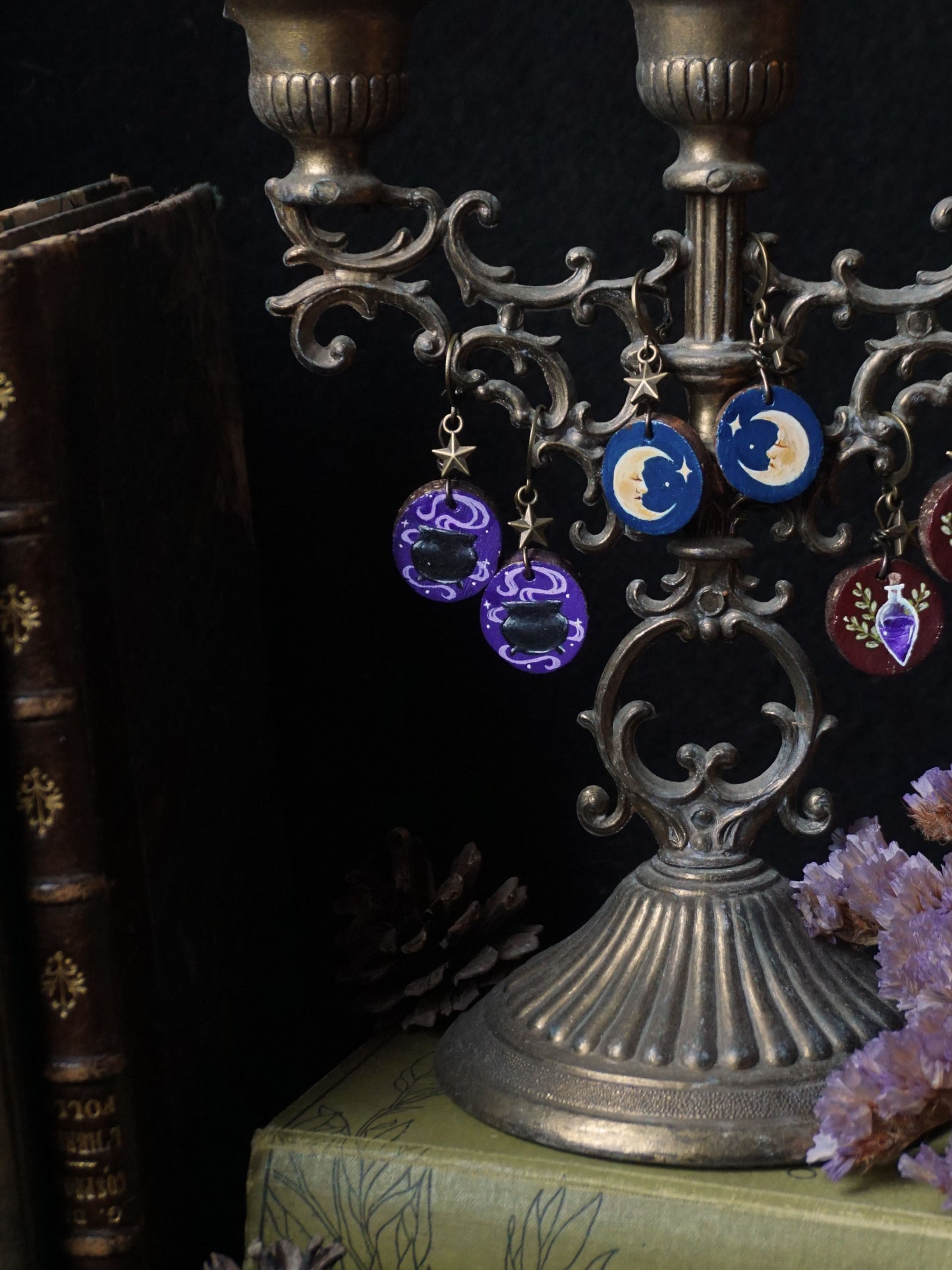Boucles d'oreilles "Sous la lueur de la lune"