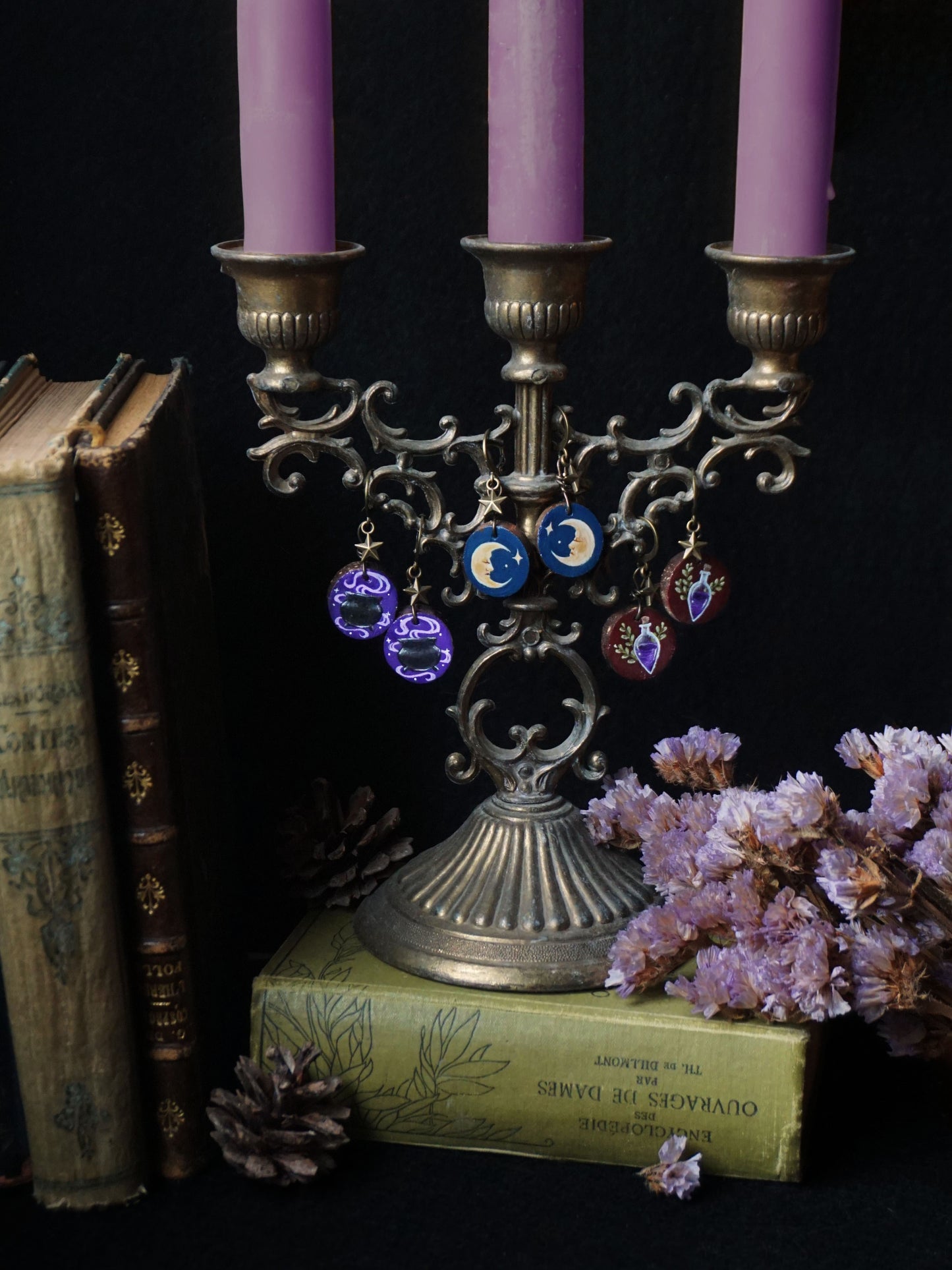 Boucles d'oreilles "Sous la lueur de la lune"
