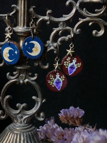 Boucles d'oreilles "Sous la lueur de la lune"