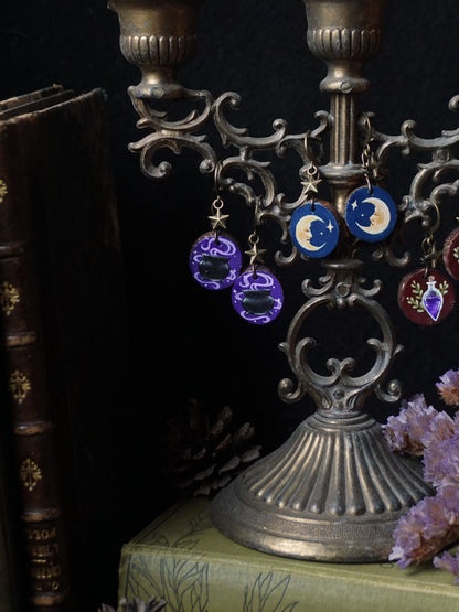 Boucles d'oreilles "Sous la lueur de la lune"
